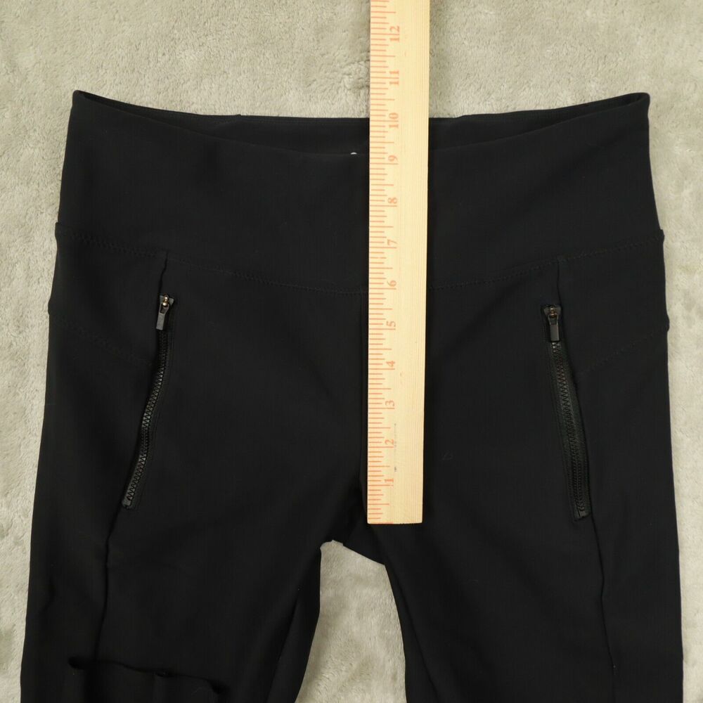 Athleta Womens Black High Rise Stellar Tights Pant Zip Pockets size Small 870815 - Picture 9 of 11